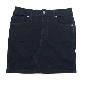 Free People We the Free Teagan Black Denim Skirt